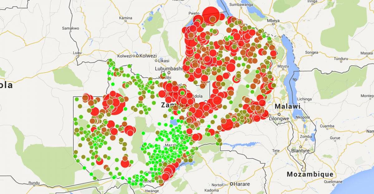 mapa do Malawi malária 