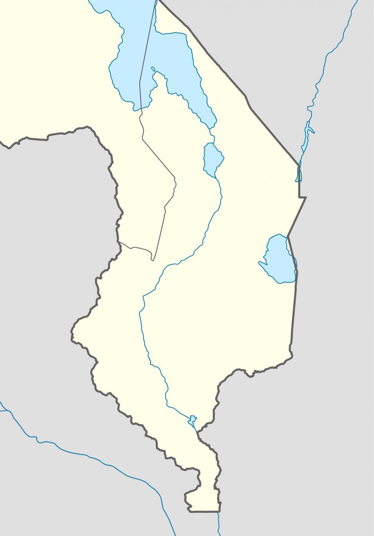mapa do Malawi rio