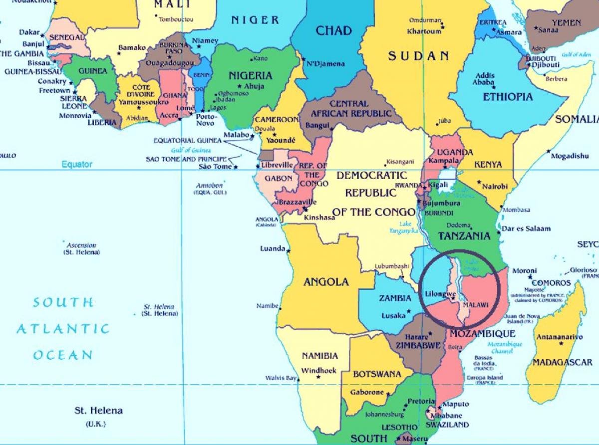 Malawi, país no mapa